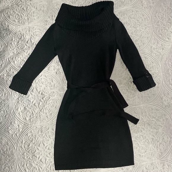 Forever 21 Beautiful Sweater Dress with Cowl Neck and Tie Belt - Picture 2 of 7